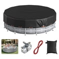 thumbnail image 1 of COSYUMI Cubierta Redonda para Piscina de 18 Pies, Cubiertas para Piscina Solar Oxford de 420D para Piscina Elevada con Cabrestante y Cable, Cubierta para Piscina Inflable para Todas las Estaciones, 1 of 12
