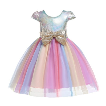 

JDEFEG 4 Years Old Girl Clothes Birthday Pageant Kids Gown Sequin Wedding Party Girls Princess Dress Bridesmaid Girls Dress&Skirt Toddler Dress Cotton Blend Pink 120