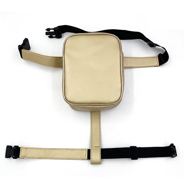 Bolsa Street Fashion Crossbody Bolsos Mujeres Hombres Cintura Pierna Cinturón PU Fanny Pack (Oro) Tmvgtek Para estrenar