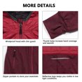 thumbnail image 3 of Little Donkey Andy Women's Lightweight Thermal Running Jacket Hybrid Quilted Full Zip Golf Jacket with Hood Ruby Heather L, 3 of 7