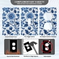 thumbnail image 3 of Yayeee Blank Wall Plate Cover 1-Gang 4.5"x2.7" Home Unused Decorative Outlet, Blue Floral Pattern, 3 of 7