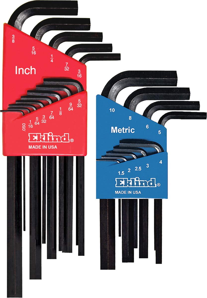 Eklind - REK10022 EKLIND 10022 Hex L-Key allen wrench Combo- Long Inch + Short MM (2 sets 22pc)