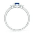 thumbnail image 2 of ANGARA Natural Blue Sapphire and Diamond Three Stone Engagement Ring in 14K White Gold for Women (Size-5mm) | September Birthstone, Anniversary, Jewelry Gift for Women | Natural Blue Sapphire Ring, 2 of 11