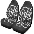 thumbnail image 2 of RYLABLUE Set of 2 Car Seat Covers Inspirational Carpe Diem Latin Translation Seize The Day Capture Universal Auto Front Seats Protector Fits for Car,SUV Sedan,Truck, 2 of 5