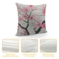 thumbnail image 4 of PRATYUS Pink Floral Throw Pillow Cover Cherry Blossom Decorative Pillow Case Home Decor Square Pillowcase White, 4 of 5
