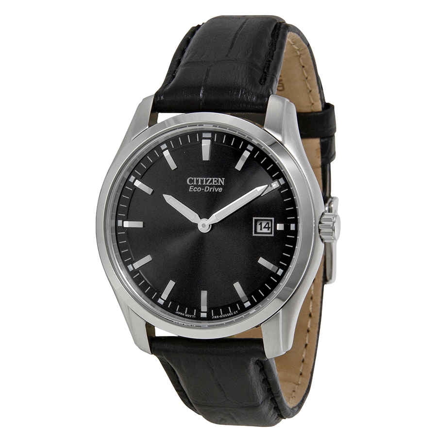 シチズン Citizen Mens メンズ 男性用 AW1236-03A Mens メンズ 男性用 Straps Analog Display Japanese Quartz Black Watch 腕時計 [並行輸入品] CITIZEN, Men's Watch, AW1236-03A, Silver Dial Black Leather