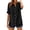 Black, variant on Women's Plus Size Cotton Linen Shirt, Stand Collar Long Sleeve Loose Fit Casual Button Down Top, Solid Color Breathable Blouse for Daily Relaxed Wear and Office JN L