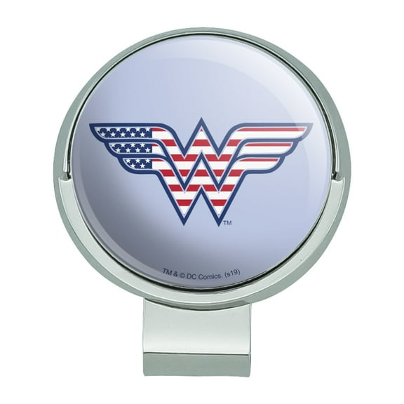 Wonder Woman USA American Flag Logo Golf Hat Clip With Magnetic Ball Marker