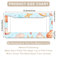 thumbnail image 3 of 1 Pcs Seashells and License Plate Frame, License Plate Cover for Car Decorative Parts, Aluminum License Plate Bracket Holder Rust-Proof Weather-Proof for US Standard Car, 3 of 9