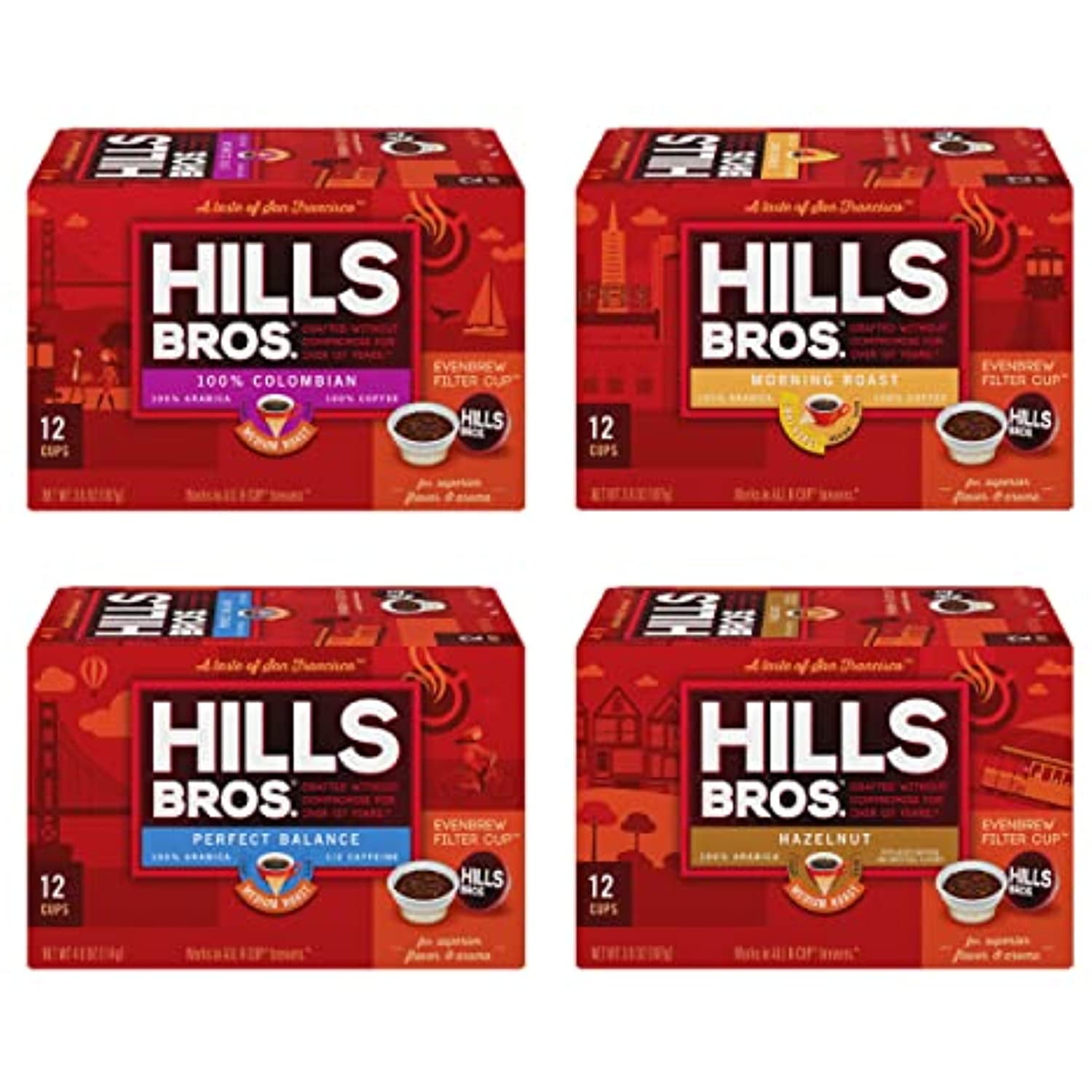 Hills Bros Single Serve Coffee Pods, Variety Pack, 48 Count Keurig