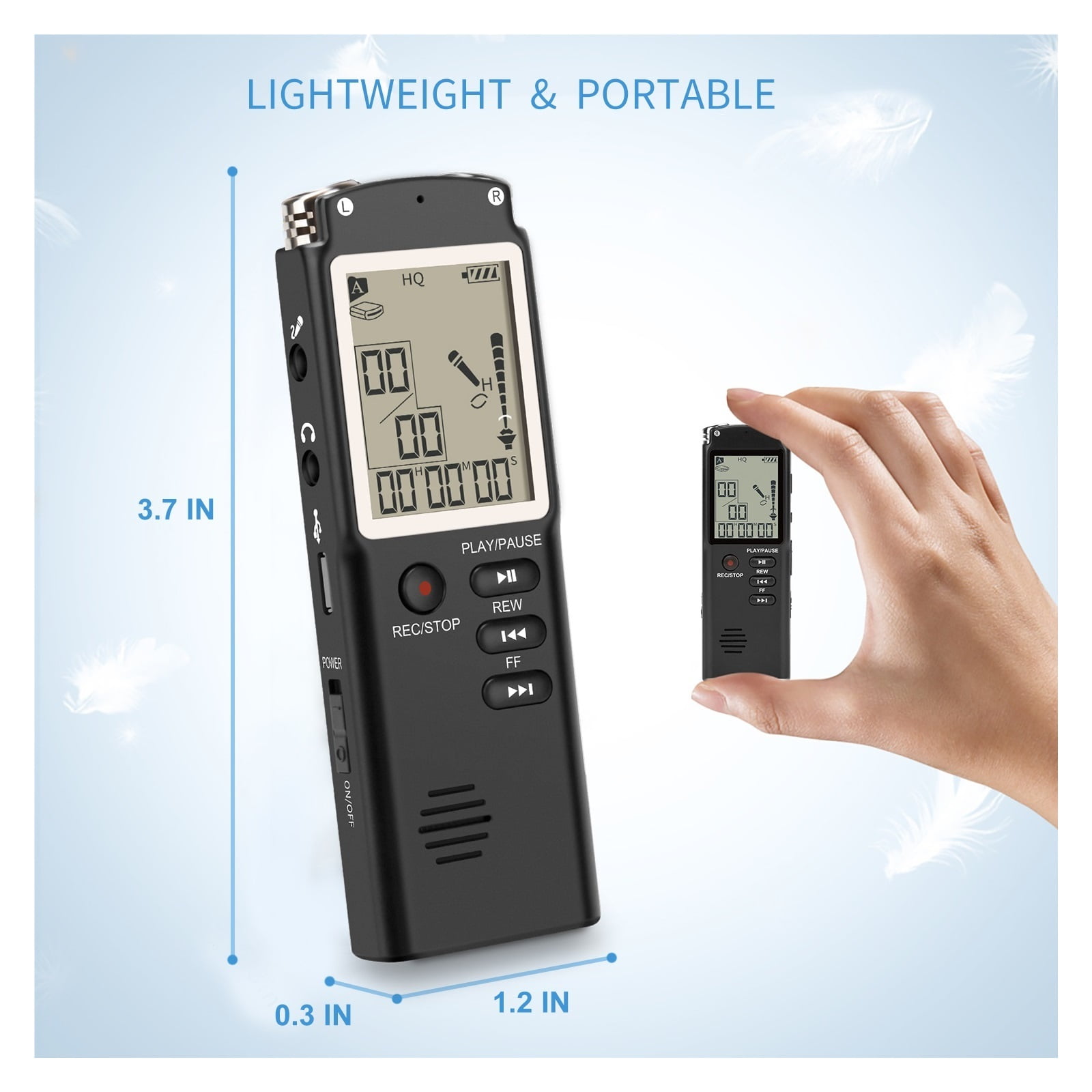 Digital Voice Recorder, Digital Voice Recorder with WAV,MP3 Player