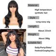 thumbnail image 3 of Long Curly Hair Wig Lace Inner Net Wig Air Bangs Long Curly Hair Water Ripple Wig Headgear, 3 of 4