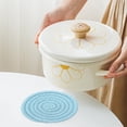thumbnail image 4 of Placemats, Ongmies Cotton Rope Woven Meal Mat Circular Cotton Thread Woven Cup Mat Pot Mat Kitchen Table Thickened Insulation Mat, K, 4 of 4