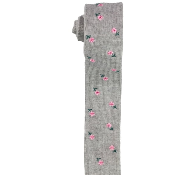 bar III Mens Embroidered Floral Self-tied Necktie, Grey, One Size