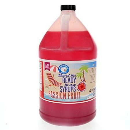

Passion Fruit To Use Shaved Ice Or Snow Cone Syrup Gallon (128 Fl. Oz)
