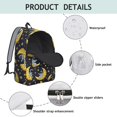 thumbnail image 4 of Astronaut and Moon Black Pattern Backpack for School, Cute School Bag with Adjustable Shoulder Straps and Padded Back, 15.7"x11.8"x5.5", 4 of 5