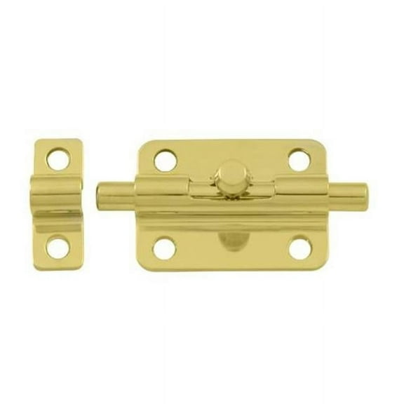 3 in. Barrel Bolt - Bright Brass - Solid Brass