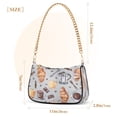 thumbnail image 3 of One Shoulder Chain Handbag 7.1x11x2.8in Women's Hobo Handbags Tote Handbags Shoulder Handbags Card Bag Cash Bag Key Bag Cartoon Croissants, 3 of 7