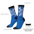 thumbnail image 6 of Honeii Blue Christmas With Snowflakes Print Adult Socks,Crew Socks,Casual Calf Socks,Daily Wear Socks for Men & Women, Perfect for Sports, Casual and Everyday Use, 6 of 6