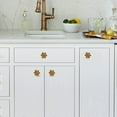 thumbnail image 5 of Set Of Six Gold Flower Cabinet Knobs by Perilla Home, 5 of 14