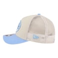 thumbnail image 6 of Men's New Era  Stone/Carolina Blue North Carolina Tar Heels Frayed Patch 9FORTY M-Crown A-Frame Trucker Adjustable Hat, 6 of 7