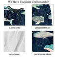 thumbnail image 4 of luoweisi Men's Beach Shorts Quick Dry Swim Trunks with Mesh Lining Whale XL, 4 of 5