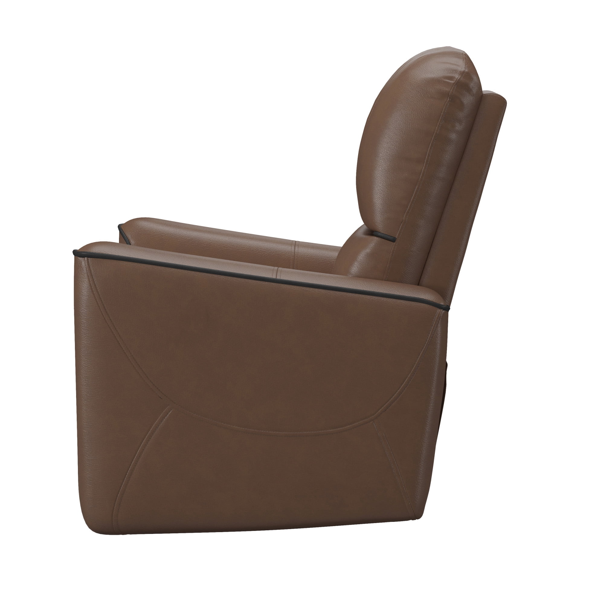 Hillsdale Provenza Faux Leather Power Recliner with USB Port, Saddle Brown
