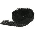 thumbnail image 4 of Cinta de encaje negro, 10 yardas, 0,59 pulgadas de ancho, elástico, cómodo patrón Floral, adorno de encaje para decoraciones, costura DIY, 4 of 8