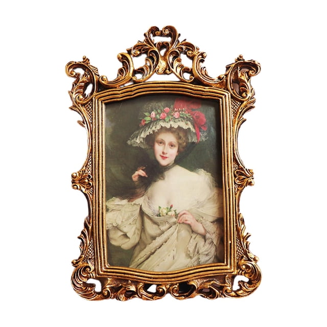 GUOOL Cadre Photo Rectangulaire en Polyresine pour Photo Murale 10x15cm Bureau Européen