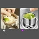 thumbnail image 3 of 2/4pcs Kitchen Sink Strainer Stopper Stainless Steel Drain Basket Waste Plug, 3 of 11