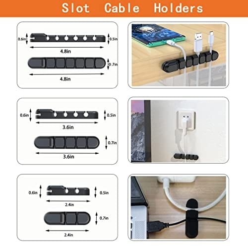 Kit organizador de gestión de cables de 140 piezas con funda de cable