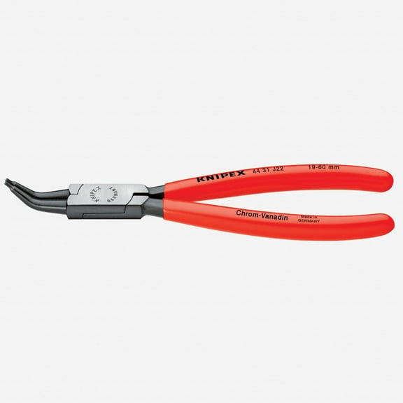 Knipex 45 Degree Angled Tip Internal Circlip Pliers 12-25 mm dia - Plastic Grip