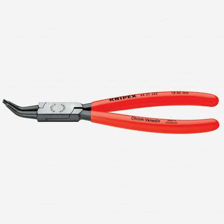 

Knipex 44-31-J12 45 Degree Angled Tip Internal Circlip Pliers 12-25 mm dia - Plastic Grip