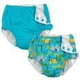 thumbnail image 1 of i play Baby and Toddler Snap Reusable Swim Diaper - Aqual Blue and Aqua Jungle - 2 Pack, 1 of 7