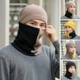 thumbnail image 4 of Bonnet Chapeau Écharpe 2pcs / Set Coupe-Vent Classique de la Mode Couleur Assortie Cou Chauffe Bonnet Ensemble, 4 of 5