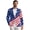 American Flag Inspired Star & Stripe Pattern, variant on Lightweight Blazer, Artsy Union Jack Polyester Single Breasted Mens Blazer for Business Casual