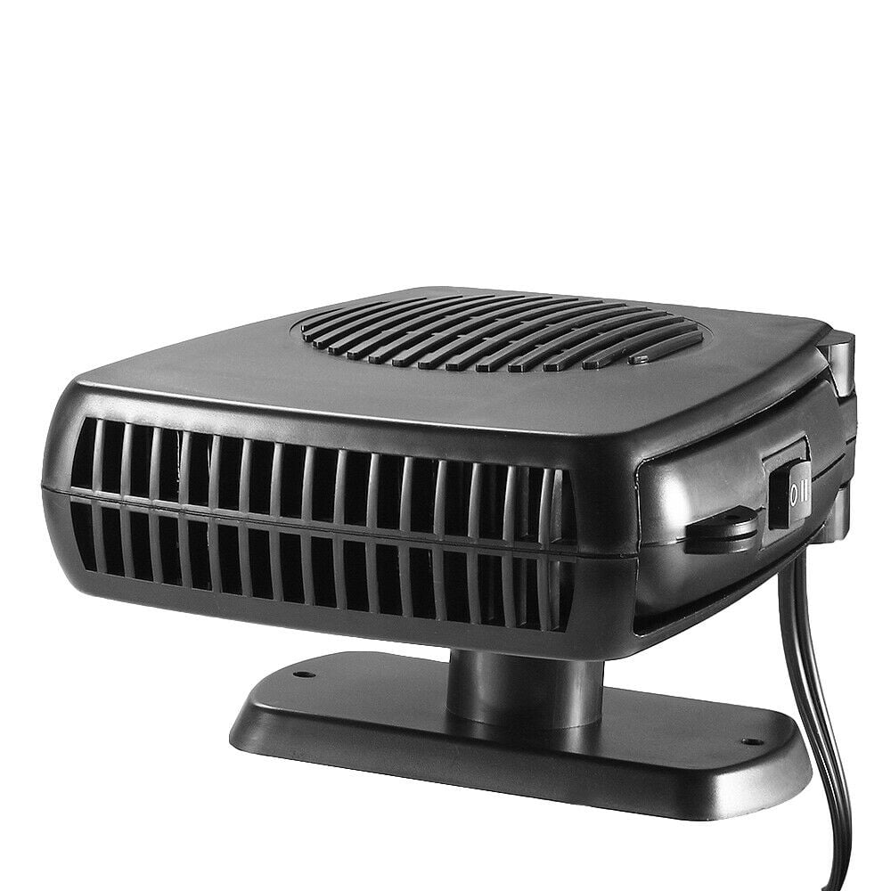 HEMOTON Mini 12V Car Defroster Heater Electric Vehicle Heating Fan  Windshield Demister Defroster (Black)