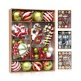 thumbnail image 2 of Kit de adornos navideños, bonitos adornos decorativos colgantes, bolas de Navidad, estrellas, bastones de caramelo, regalo, 2 of 5