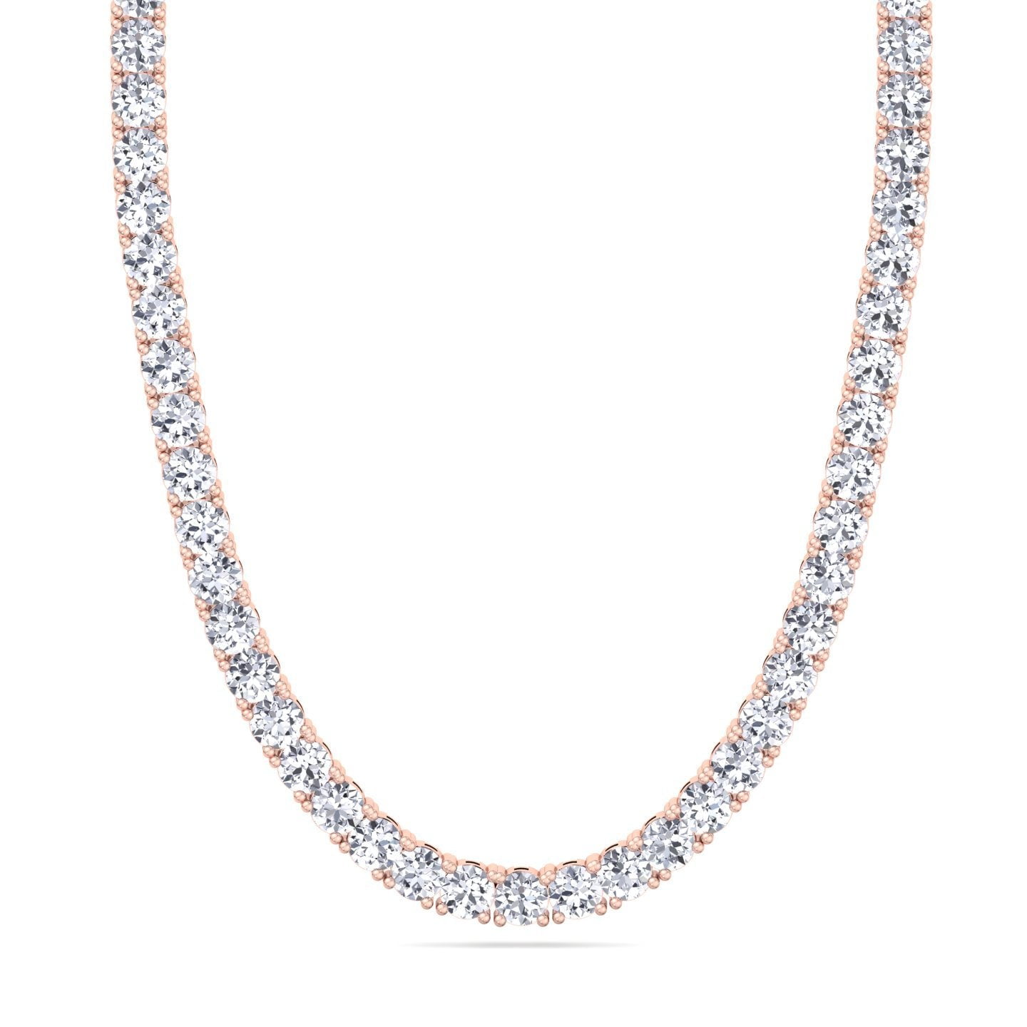 Men's 25 Carat Moissanite Diamond Tennis Chain Necklace