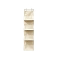 thumbnail image 2 of Over Door Hanging Storage Organizer, 4 Tier Fabric Mesh Bag with Metal Hooks for Bedroom Closet, 2 of 6