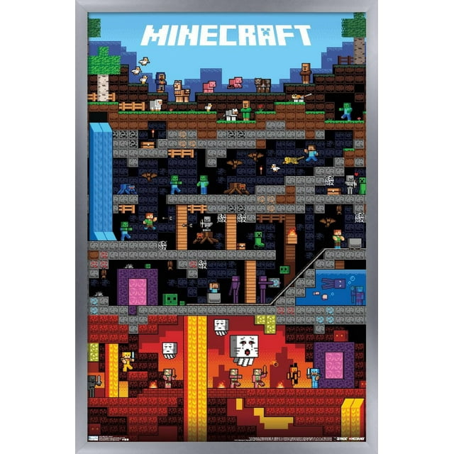 Minecraft - Worldly Wall Poster, 22.375" x 34"