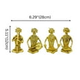 thumbnail image 3 of Dhokra Art Tribal Musicians, 12 cm - Brass Showpiece with Intricate Craft, Gold Finish, 3 of 5