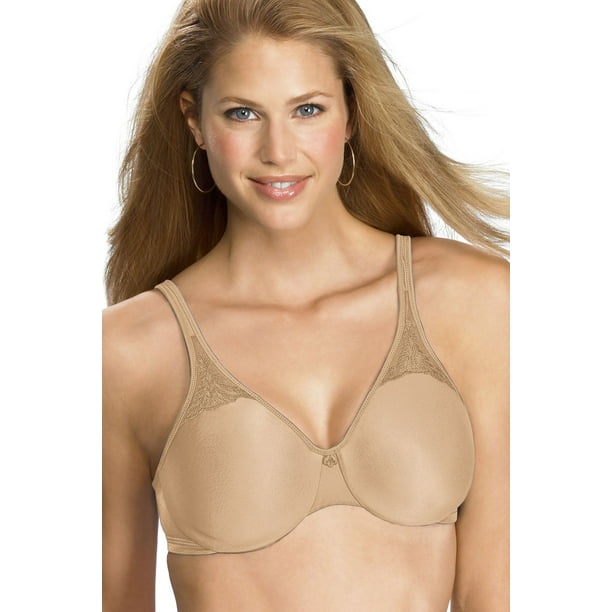 Bali Passion for Comfort 3385 Passion For Comfort Seamless Minimizer  Underwire Bra - Size 40D, White 