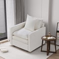 thumbnail image 2 of Miekor Furniture Chenille Fabric Comfy Deep Single Seat Sofa Upholstered Reading Armchair Living Room 87125, 2 of 12
