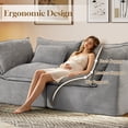 thumbnail image 6 of Timbernest 102" Sectional Couches for Living Room, Boneless L Shaped Cloud Sofa with Ottoman, 3 Seater, Gray, 6 of 9