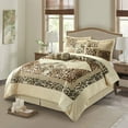 thumbnail image 4 of Nanshing Leopard 7 Piece Animal Print Comforter Set, Gold, King , Short Plush Print, 4 of 10