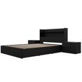 thumbnail image 1 of Nexera Harper Ensemble de Chambre Réversible 4 Pcs avec Rangement, Noir, Double, 1 of 6