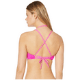 thumbnail image 3 of Polo Ralph Lauren FUCHSIA Modern Plunge Lace Back Bikini Swim Top, US X-Large, 3 of 4