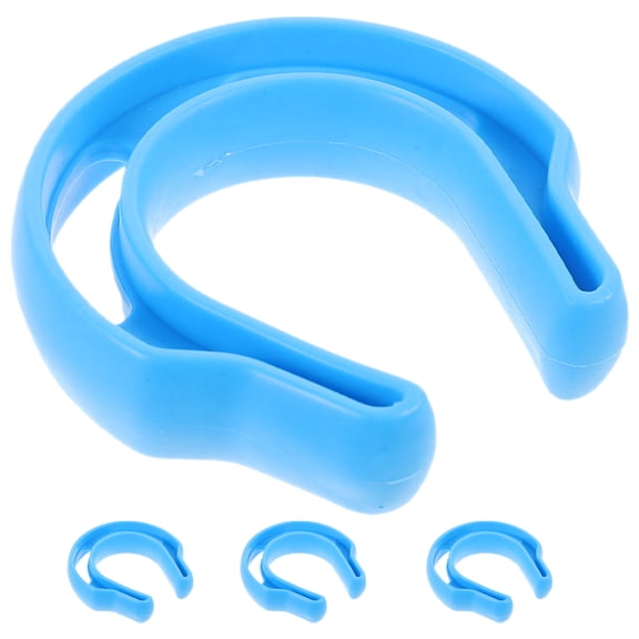 Sky-blue Door Stopper for Safe Use 4 Pieces LDPE Material Prevents Slamming and Draft