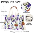 thumbnail image 5 of Gocvo Canvas Tote Bags for Women, Large Multi-Pocket Shoulder Handbag, Crossbody Messenger Bag, Purple Butterfly, 5 of 6